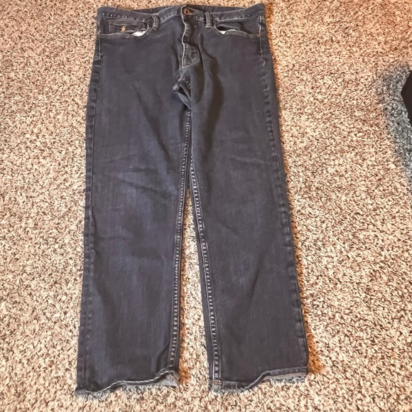 Ralph Lauren Sport Jeans‎ Dark Wash Denim Pony Logo Relaxed Fit Size 12 - Picture 1 of 7